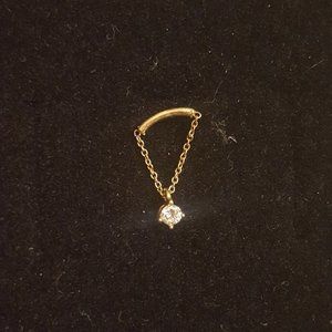 COPY - 14k diamond chain helix earring
